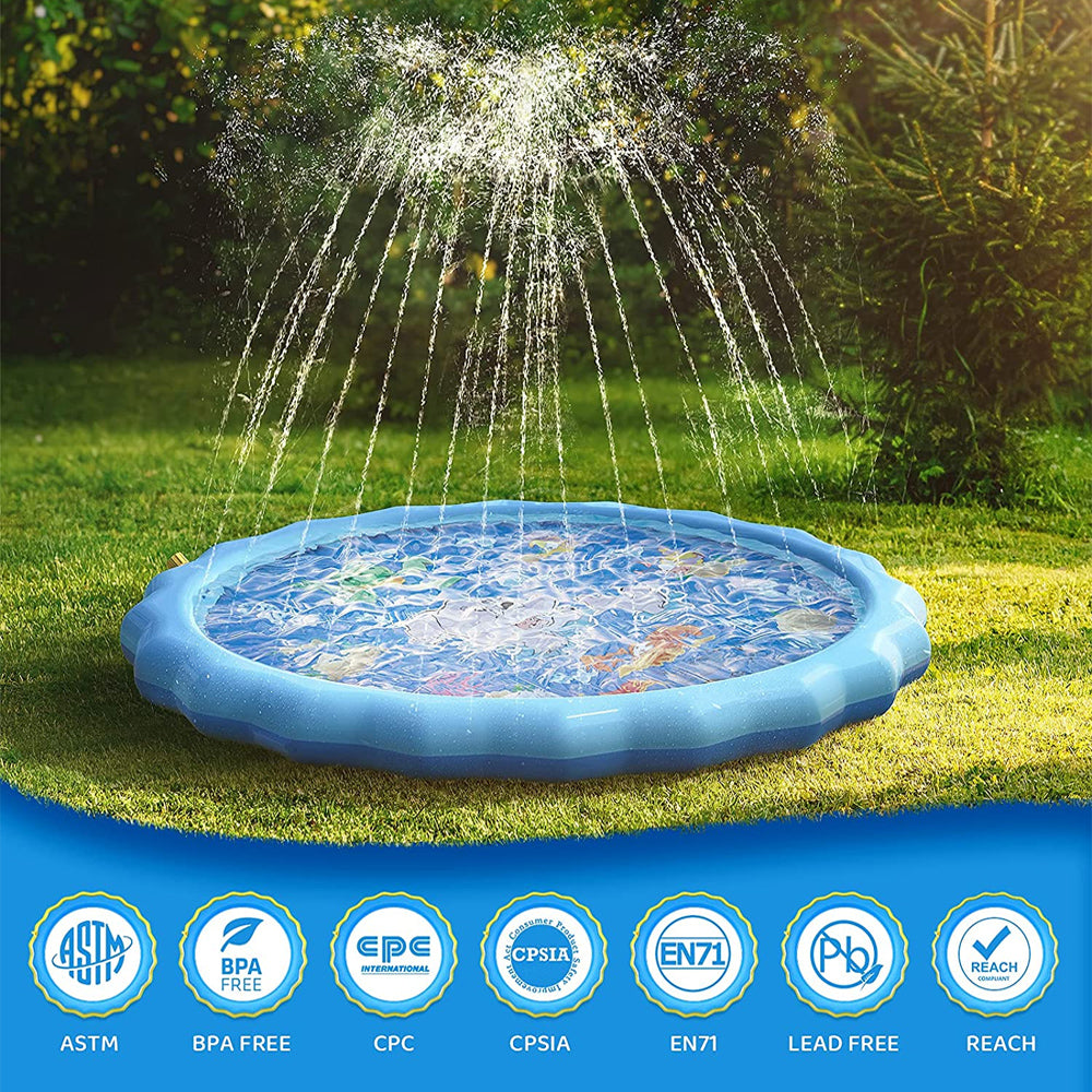Durable Outdoor Inflatable Sprinkler Water Mat for Kids