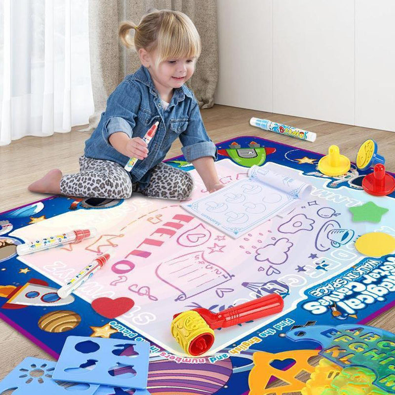 Reusable Mess Free Aqua Magic Doodle Mat Educational Toy for Kids