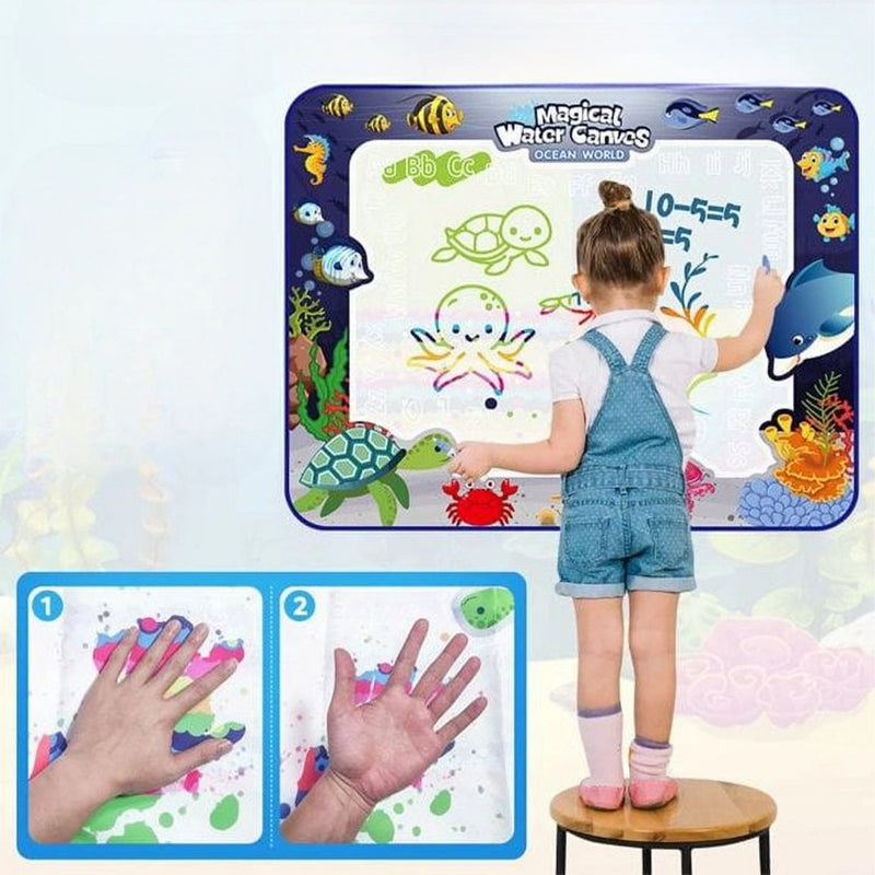 Reusable Mess Free Aqua Magic Doodle Mat Educational Toy for Kids