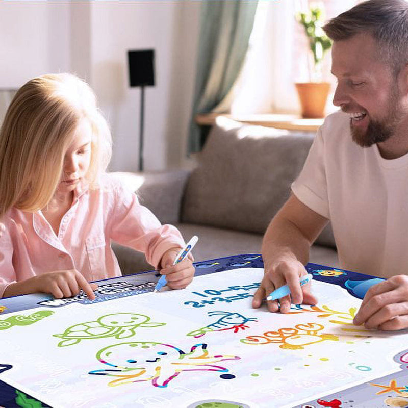 Reusable Mess Free Aqua Magic Doodle Mat Educational Toy for Kids
