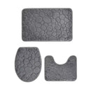 Water Absorbing Non Slip 3 Piece Bathroom Mat Set