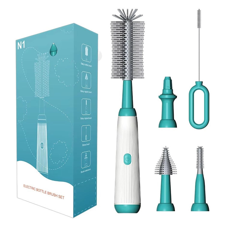 Multipurpose Silicone Cordless Infants Baby Bottle Brushes