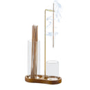 Incense Holder Sticks 2 in 1 Anti Ash Burner Glass Catcher Organizer