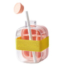 Ice Cube Tray Straw 2 in 1 Ice Make Pressing Mould Drink Bottle