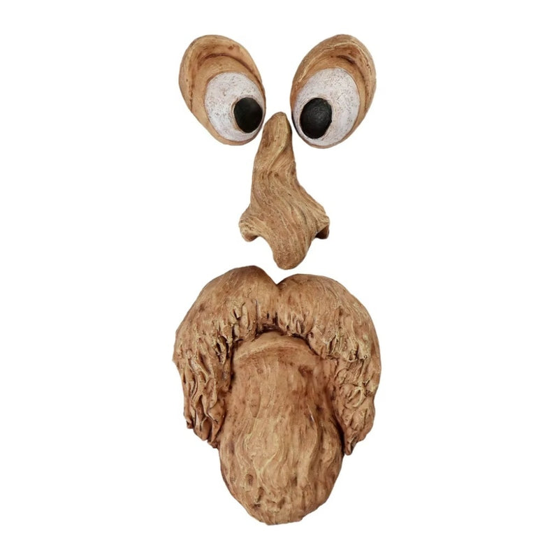 Funny Yard Art Tree Decor Outdoor Tree Face Statues Old Man Tree Hugger Bark Ghost Face