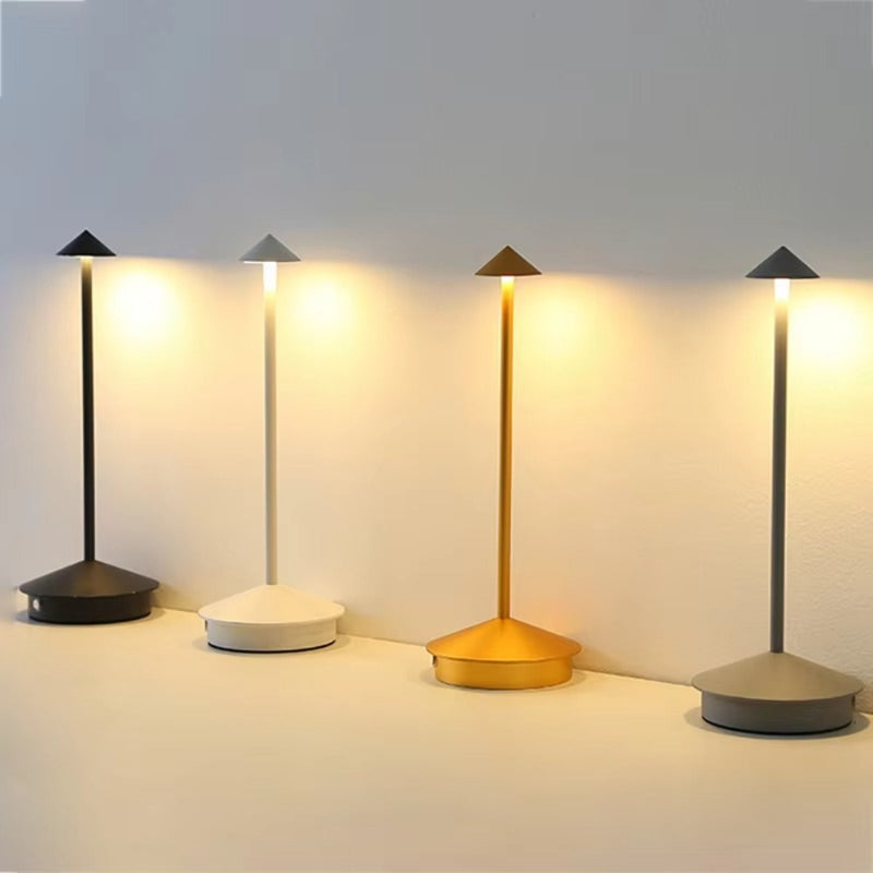 Rechargeable LED Table Lamp with Touch Sensor 3 Color Stepless Dimming