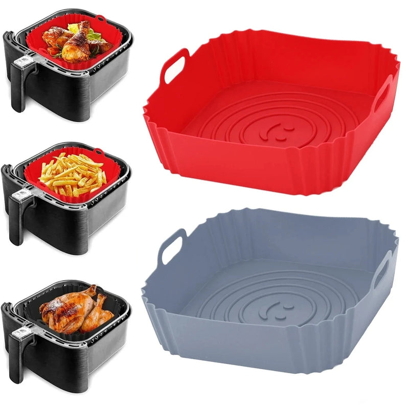 Reusable Airfryer Pan Silicone Air Fryers Oven Baking Tray