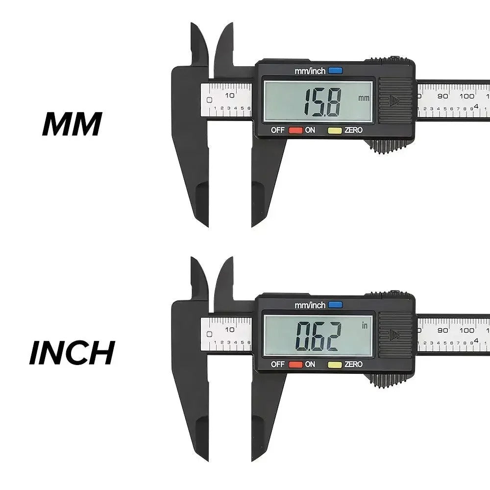 Electronic Digital Carbon Fiber Dial Vernier Caliper Gauge Micrometer