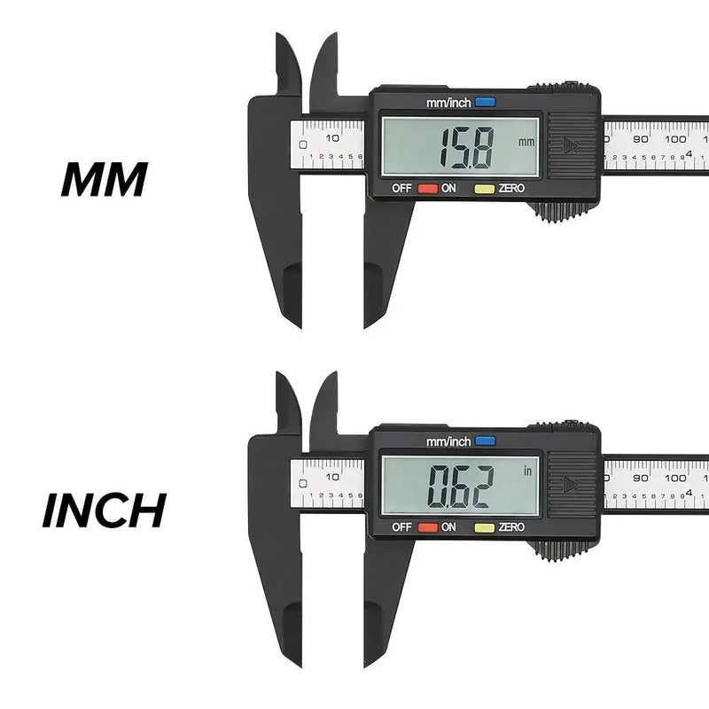 Electronic Digital Carbon Fiber Dial Vernier Caliper Gauge Micrometer