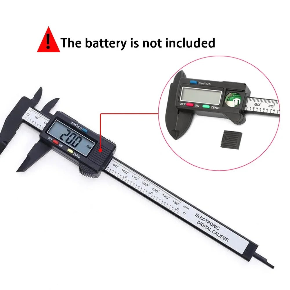 Electronic Digital Carbon Fiber Dial Vernier Caliper Gauge Micrometer