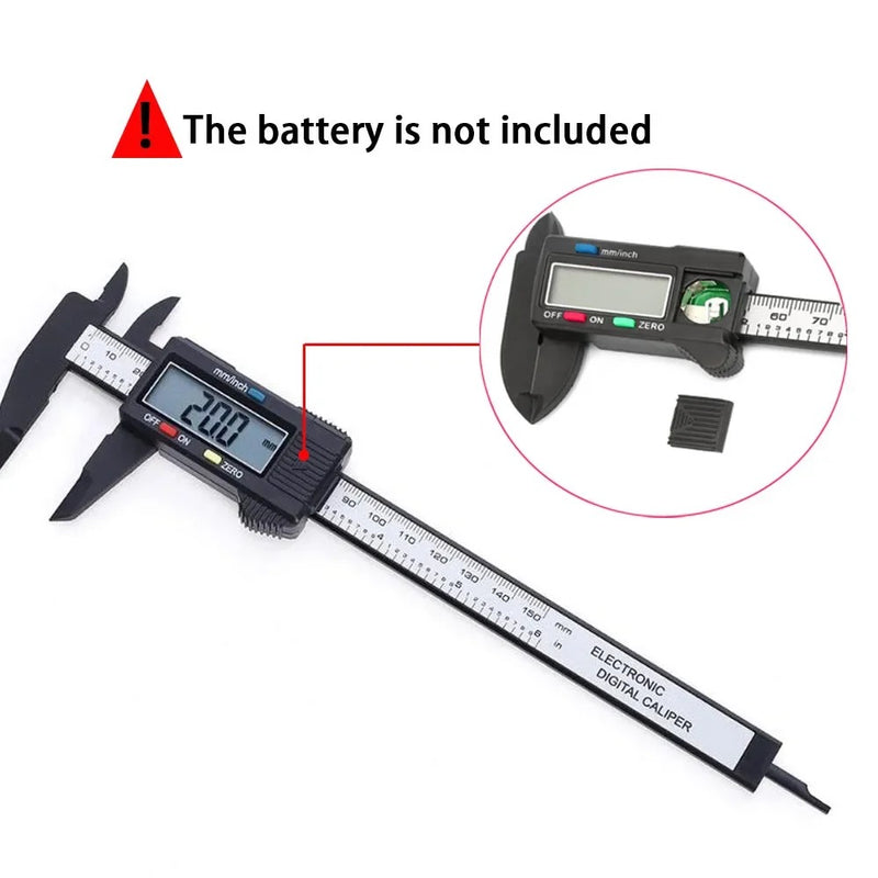 Electronic Digital Carbon Fiber Dial Vernier Caliper Gauge Micrometer