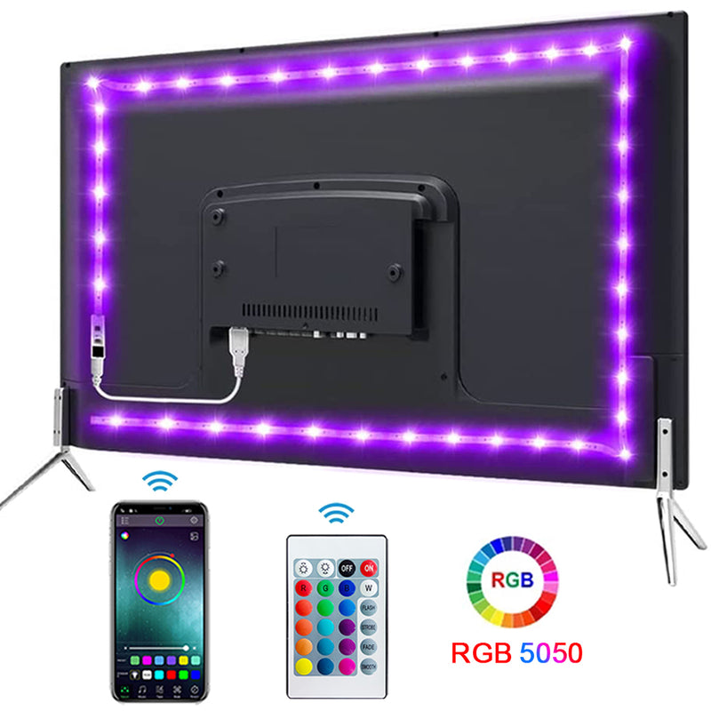 Tape Bluetooth USB LED Strip Light Flexible RGB Self-adhesive TV Desktop Diode