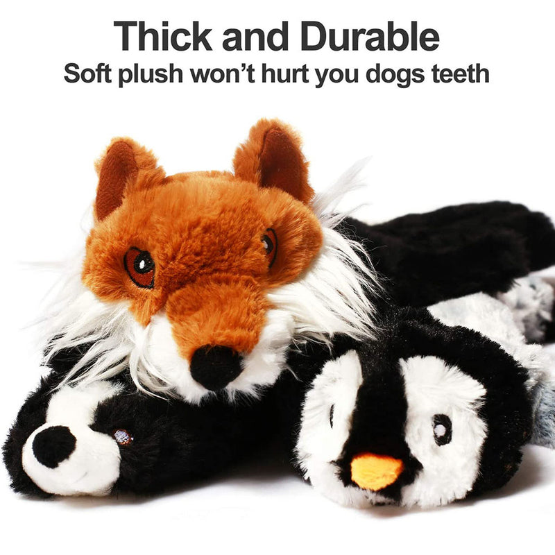 Stuffingless Plush Squeaky Dog Chew Toy Pet Squeak Toy