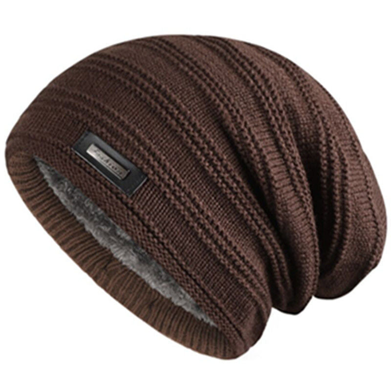 Unisex Fur Lined Beanie Hat Keep Warm Winter Hat