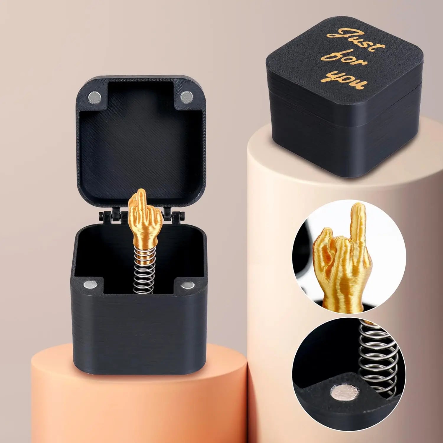 Christmas Gag Gift Middle Finger in A Box
