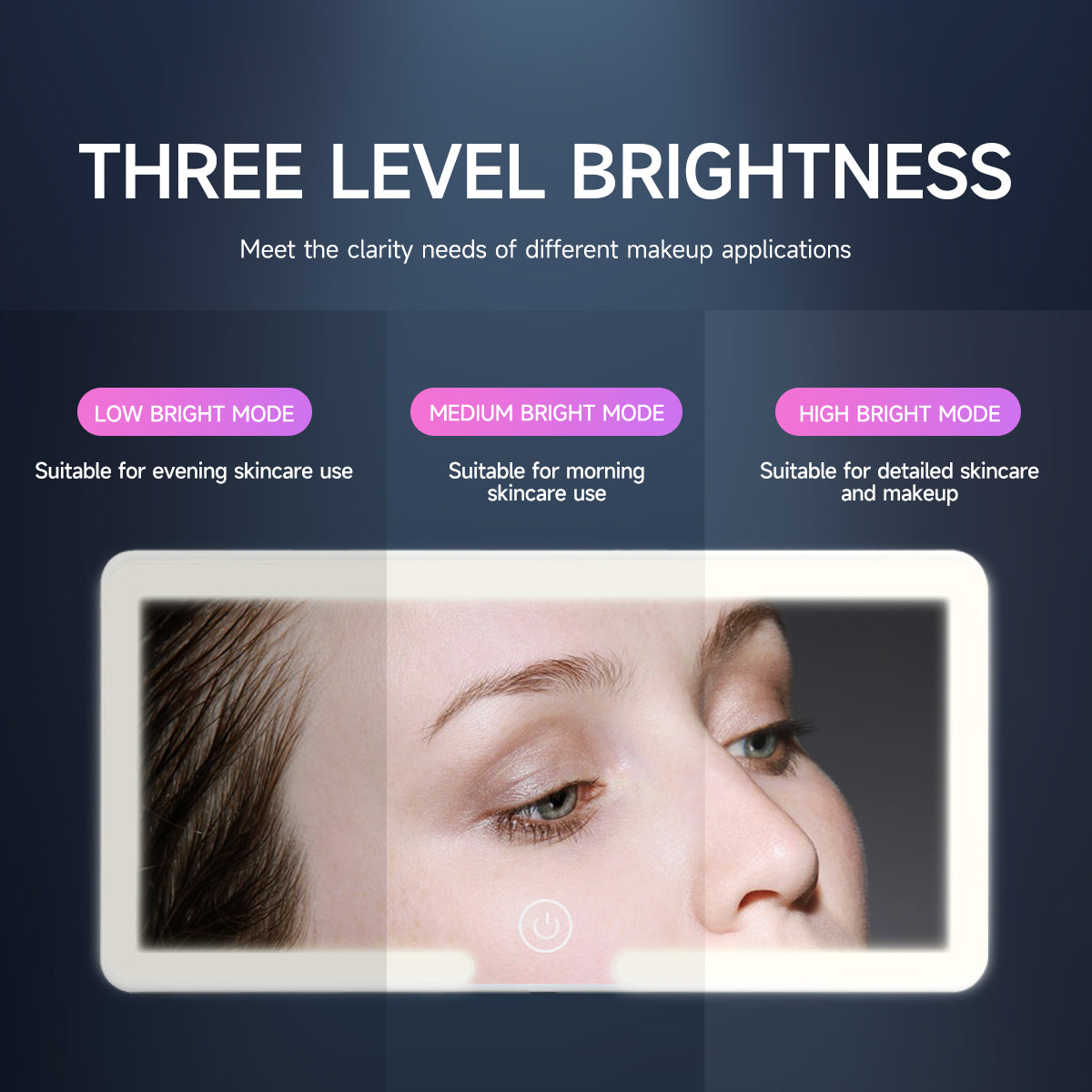 Car Interior Mirrors Sun Visor Plate LED HD Makeup Mirror