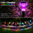 4Pcs Solar Pathway Lights Outdoor Vibrant LED Mushroom Garden Stake Lighting
