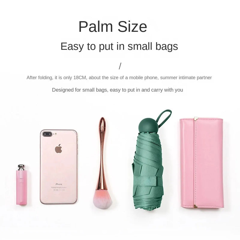 Portable Mini Sunshade Sunscreen Rain Umbrella