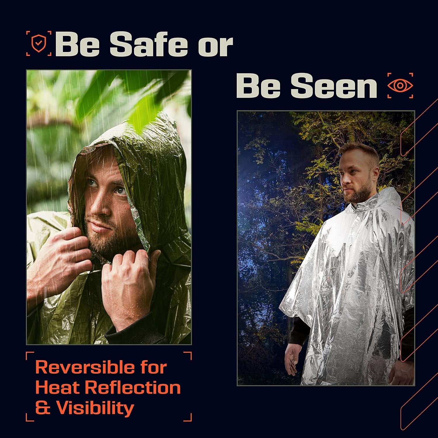 Emergency Water Proof Raincoat Aluminum Film Disposable Cold Insulation Rainwear Blanket