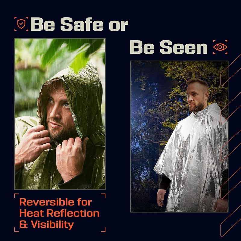 Emergency Water Proof Raincoat Aluminum Film Disposable Cold Insulation Rainwear Blanket