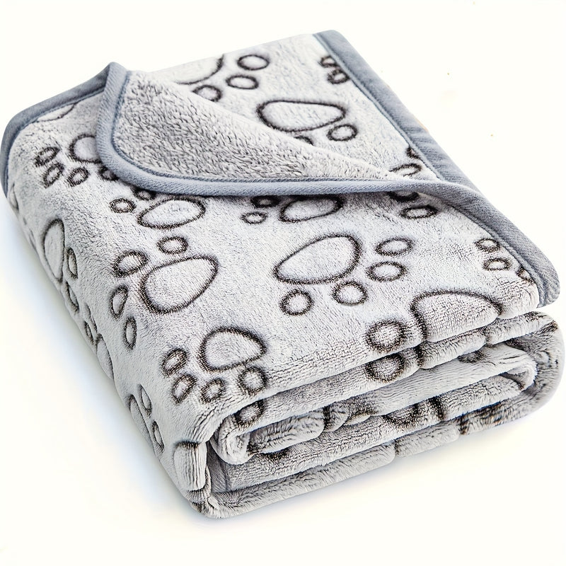 Soft Fluffy Cute Cartoon Pattern Pet Blanket