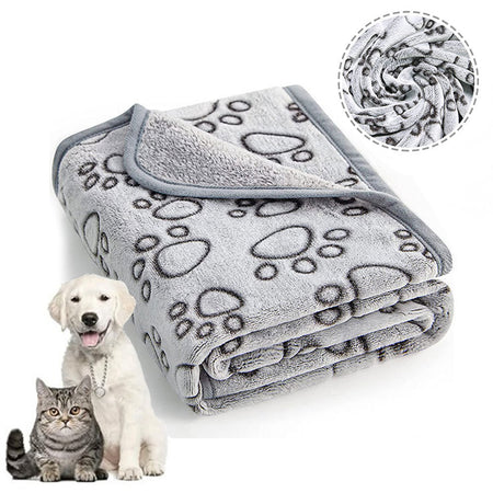 Soft Fluffy Cute Cartoon Pattern Pet Blanket