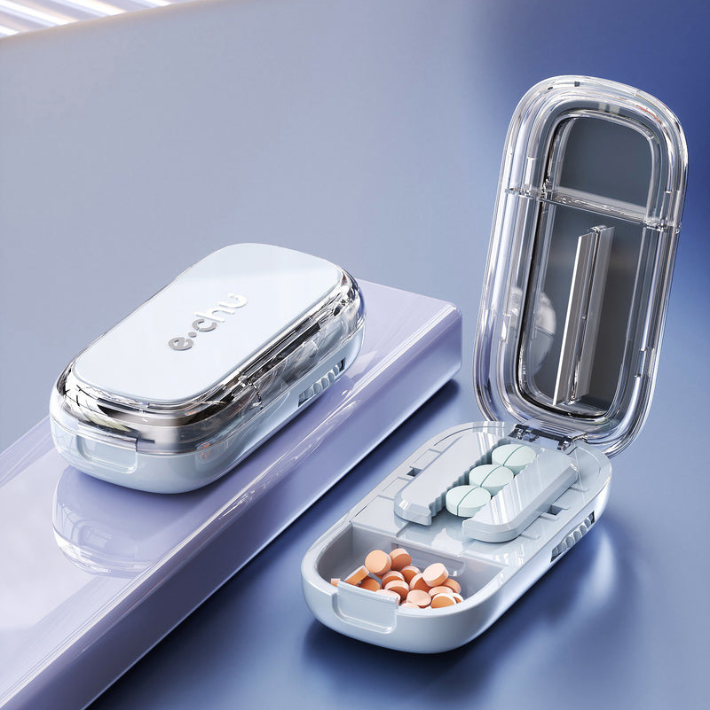 Portable Drug Tablet Medicine Dustproof Divider Organizer Crusher Pill Cutter