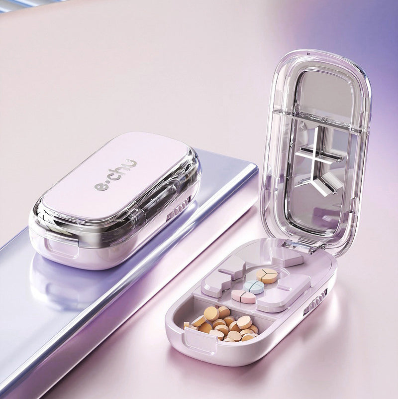 Portable Drug Tablet Medicine Dustproof Divider Organizer Crusher Pill Cutter