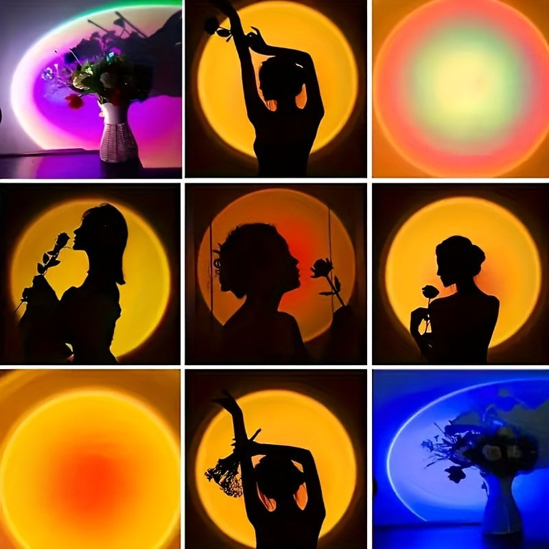 16-Color Spectrum Dynamic Color Changing Sunset Projection Light