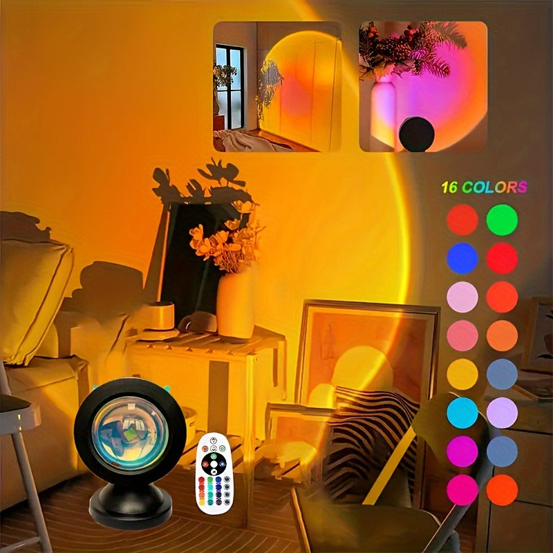 16-Color Spectrum Dynamic Color Changing Sunset Projection Light