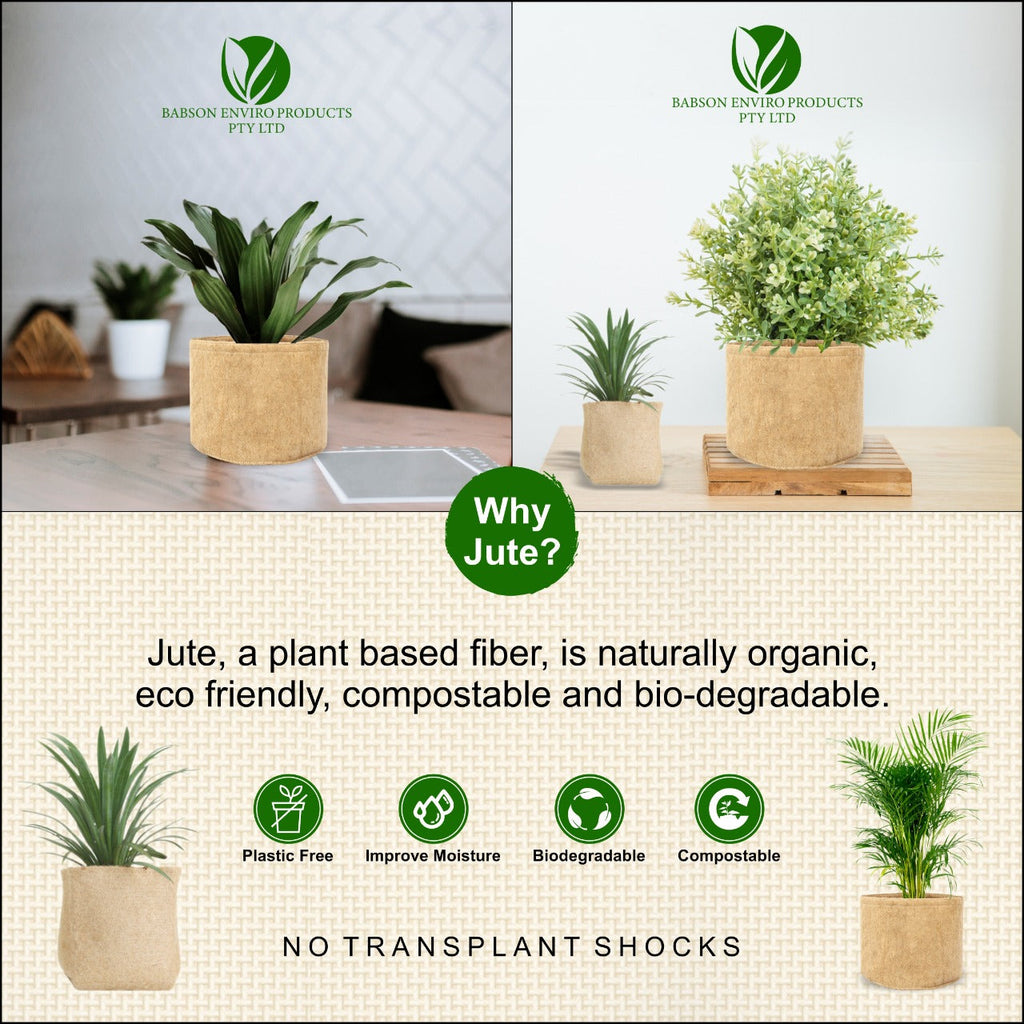 Outdoor Eco Friendly Jute Plant Pots (2.8 Liters)